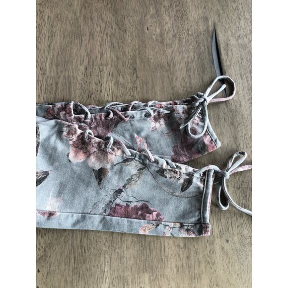 Chaser Vintage Floral Lace Up leggings - M - Picture 6 of 8